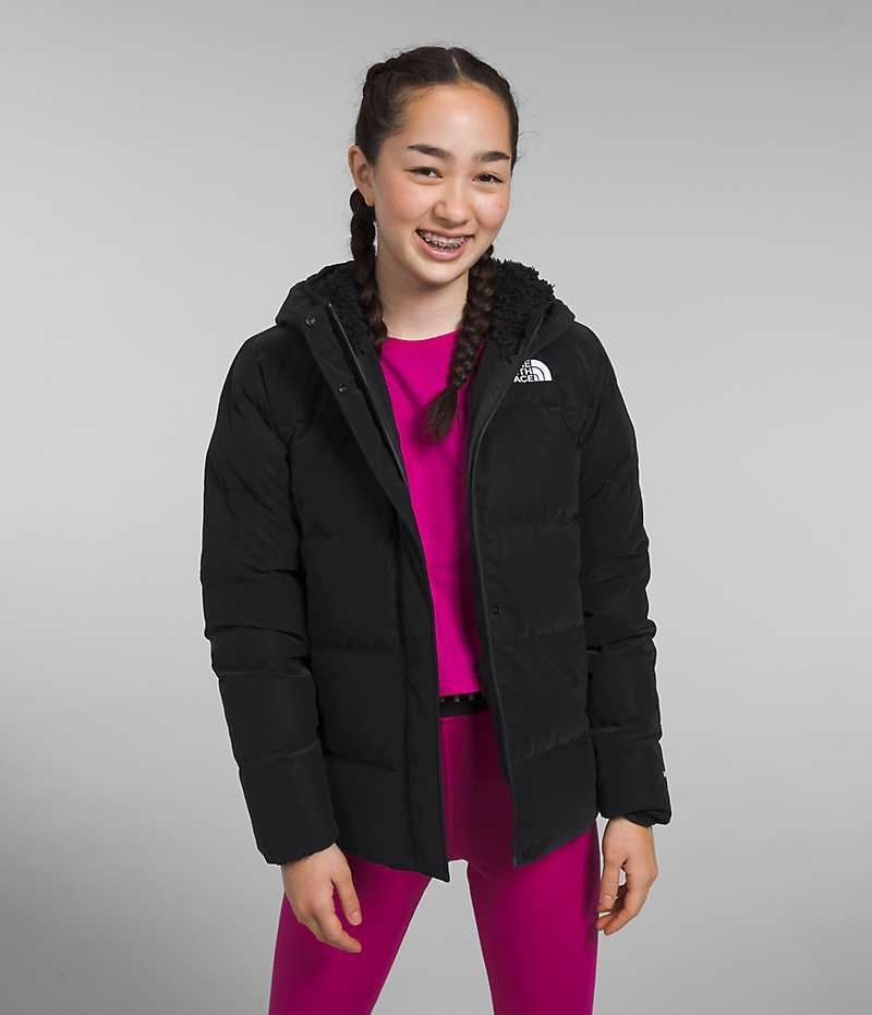 Parka The North Face North Down Fleece-Doublée Fille Noir | FRANCE YRCIE