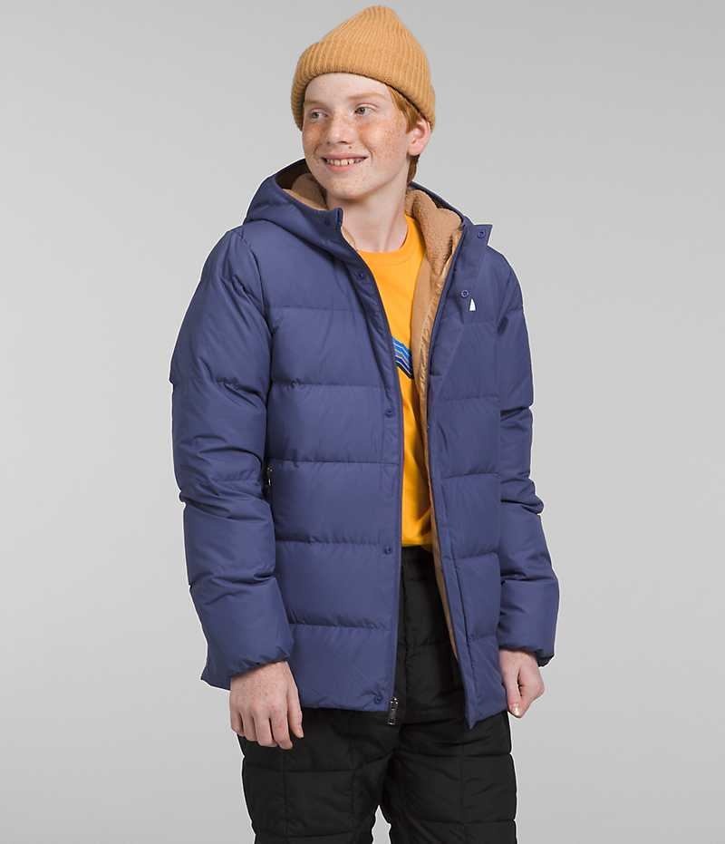 Parka The North Face North Down Fleece-Doublée Garcon Bleu | FRANCE IANXU