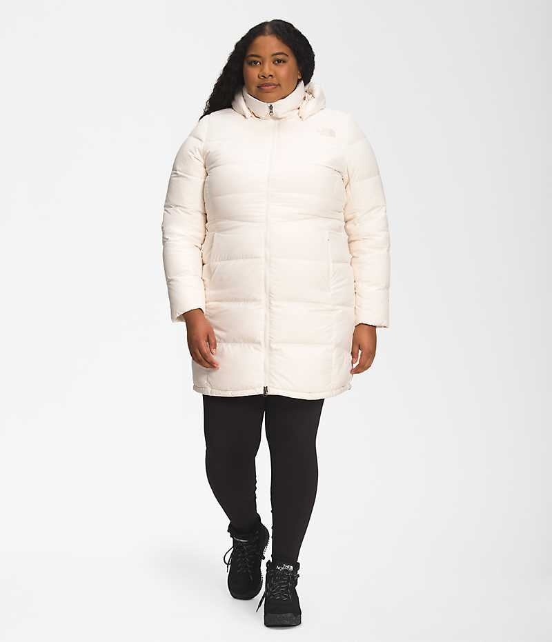 Parka The North Face Plus Metropolis Femme Blanche | PARIS IUPYN