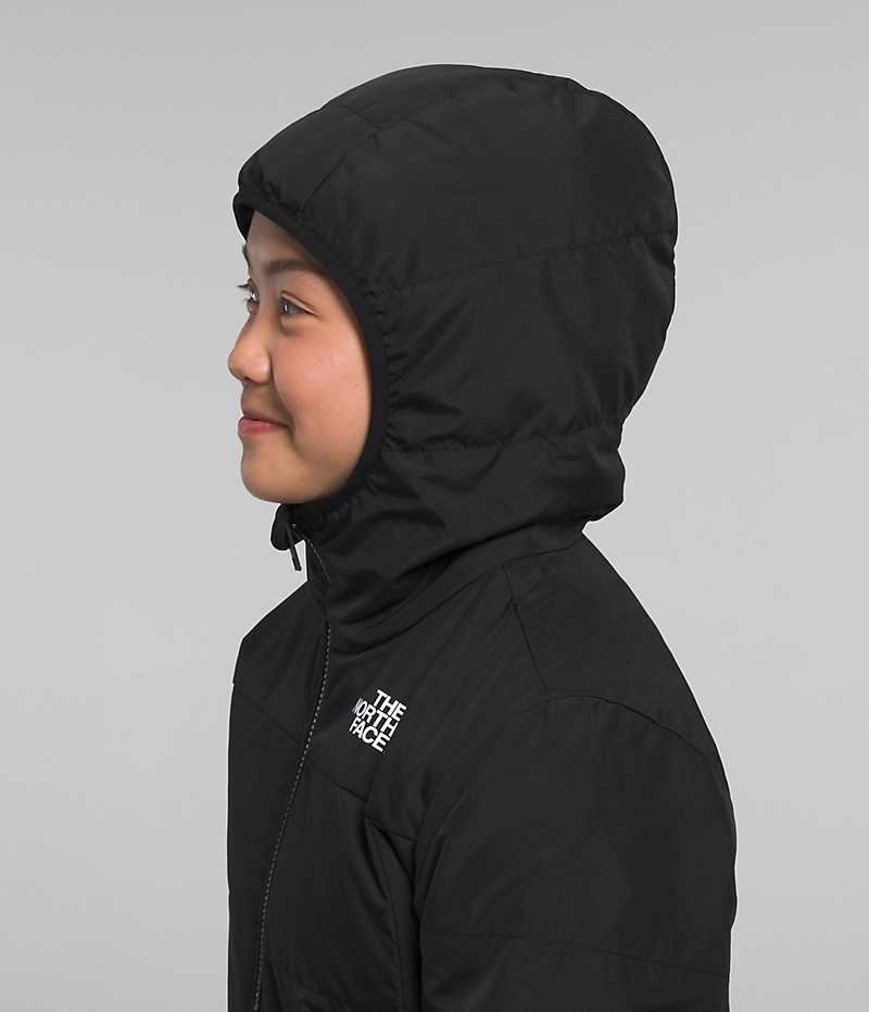 Parka The North Face Reversible Mossbud Fille Noir | PARIS KXONU
