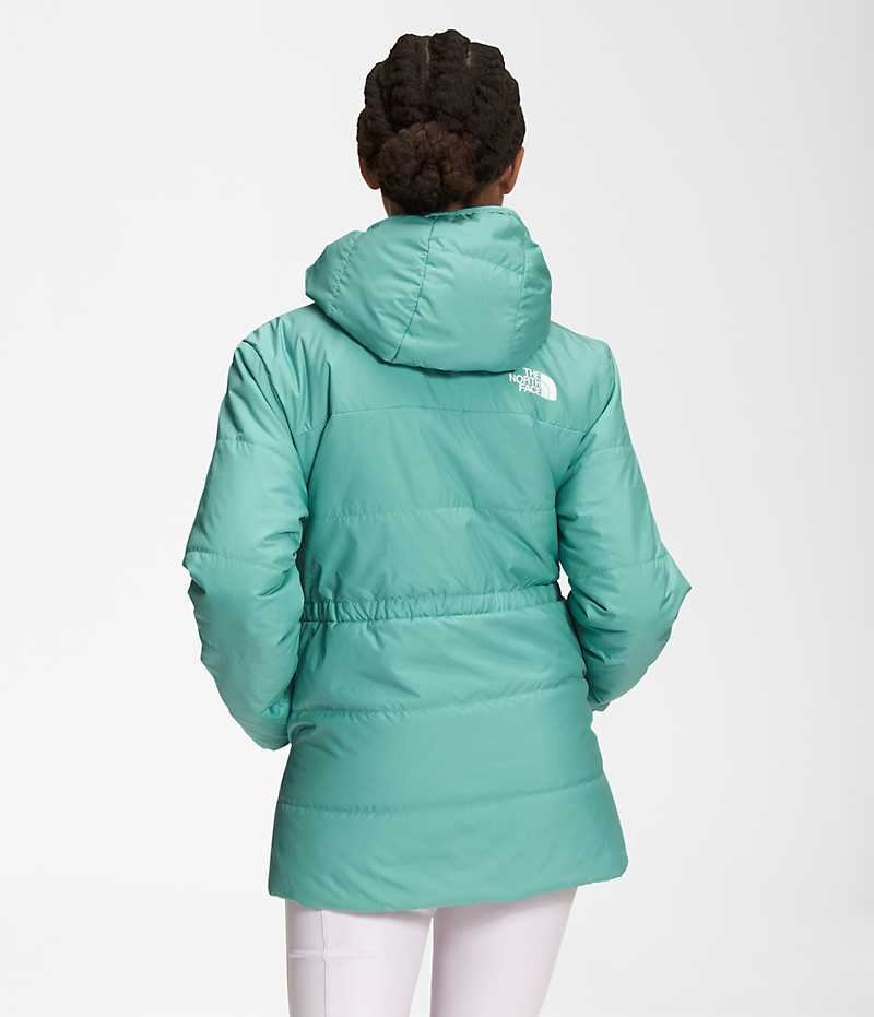 Parka The North Face Reversible Mossbud Fille Turquoise | FRANCE VOCHD