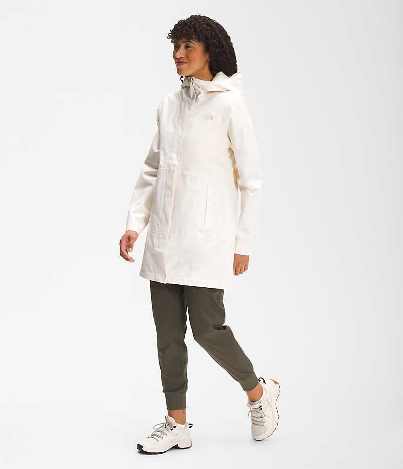 Parka The North Face Woodmont Femme Blanche | PARIS SKZYC