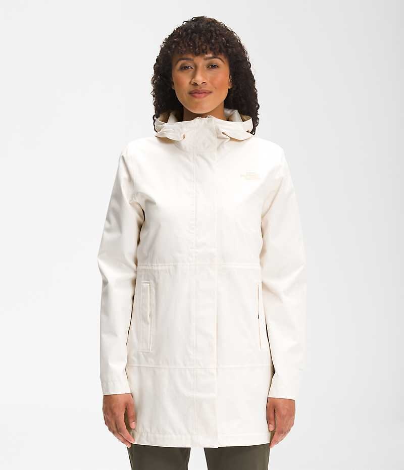 Parka The North Face Woodmont Femme Blanche | PARIS SKZYC