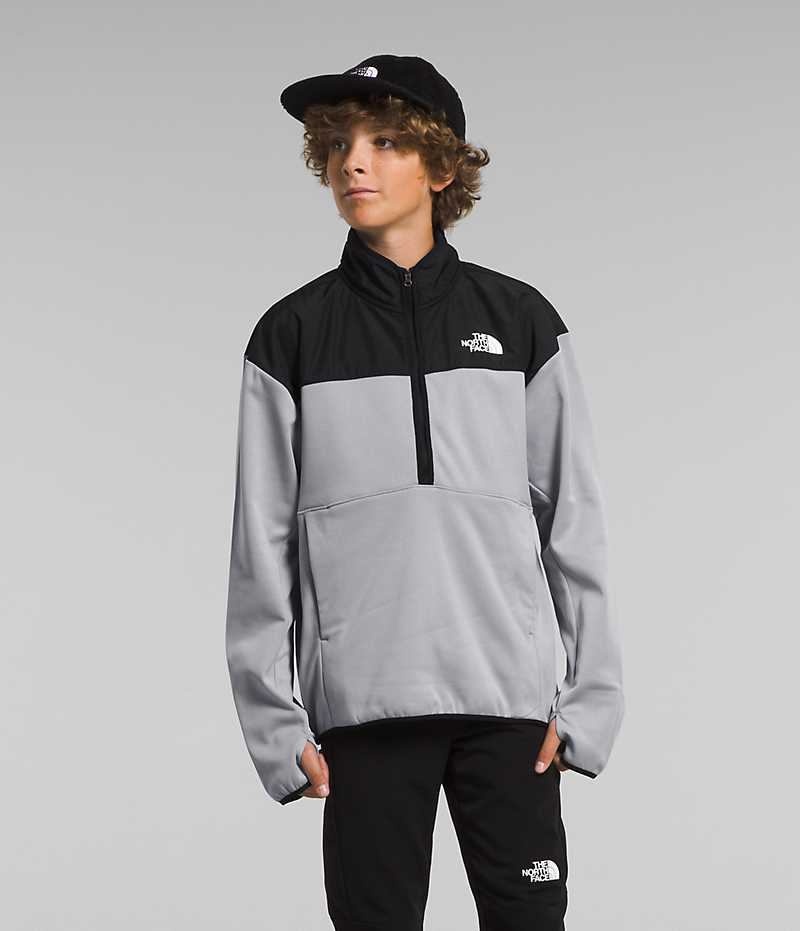Pulls De Golf The North Face D\'hiver Warm ½-Zip Garcon Grise | FRANCE GTPRO
