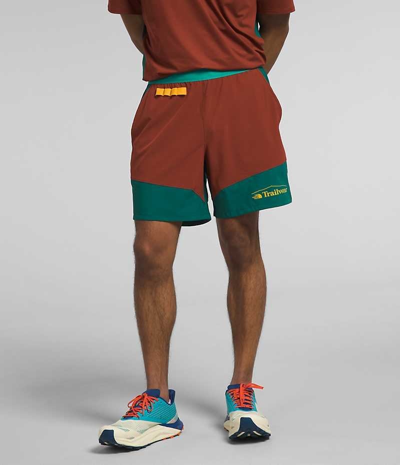 Short The North Face Trailwear OKT Trail Homme Marron Turquoise | FRANCE UDEBS