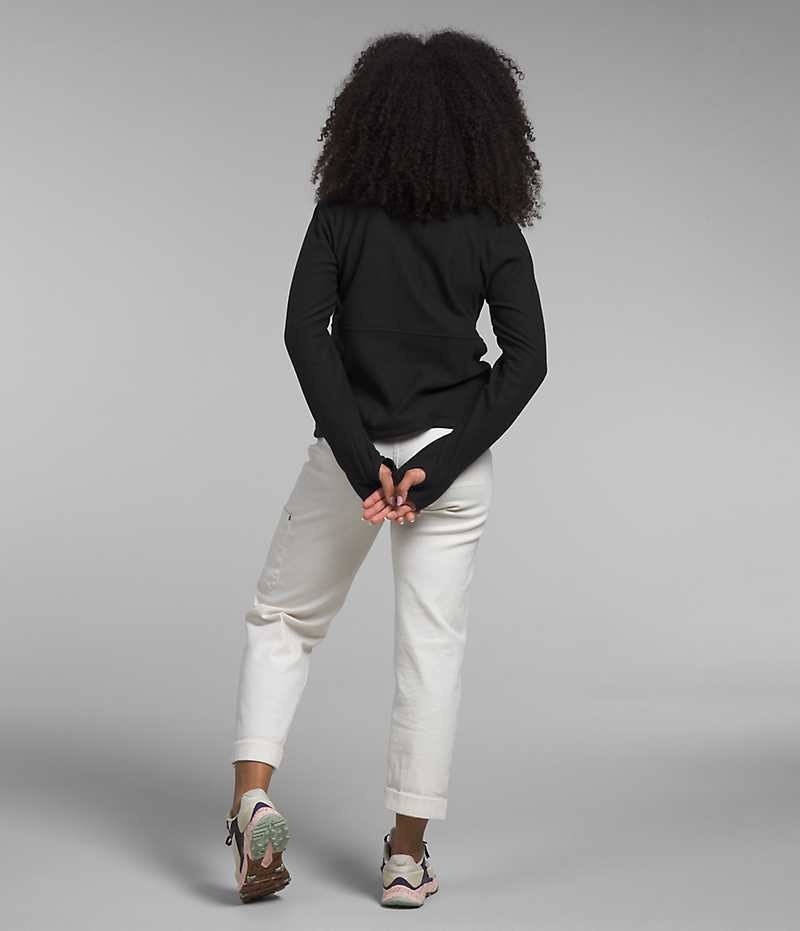 Sweatshirt The North Face Alpine Polartec® 100 ¼-Zip Cowl Femme Noir | FR WATOZ