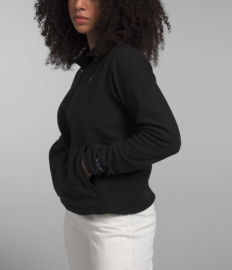 Sweatshirt The North Face Alpine Polartec® 100 ¼-Zip Cowl Femme Noir | FR WATOZ
