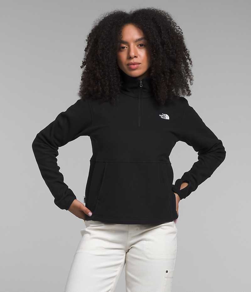 Sweatshirt The North Face Alpine Polartec® 100 ¼-Zip Cowl Femme Noir | FR WATOZ