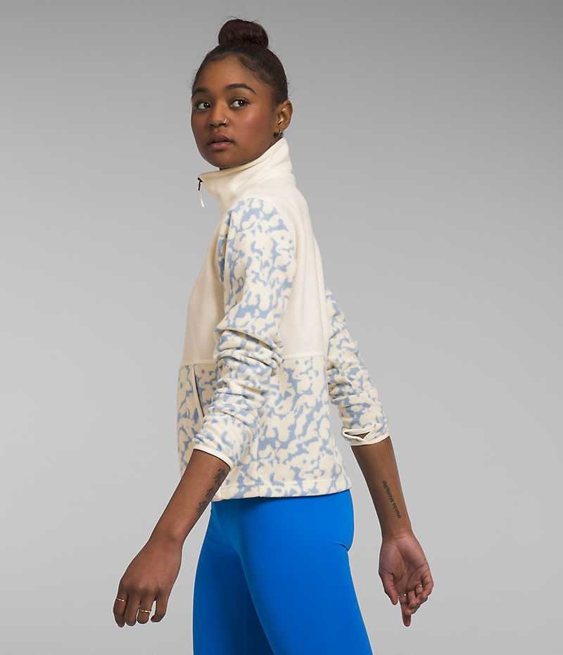 Sweatshirt The North Face Alpine Polartec® 100 ¼-Zip Cowl Femme Blanche | FR EUSZN