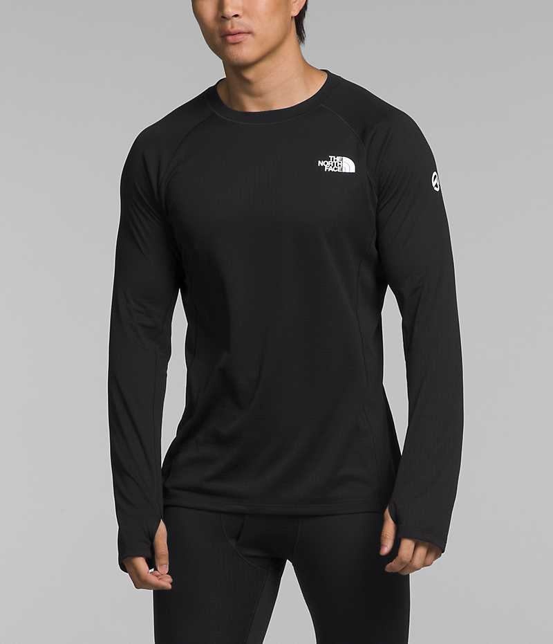 Sweatshirt The North Face Summit Series Pro 120 Crew Homme Noir | FRANCE RWFYP