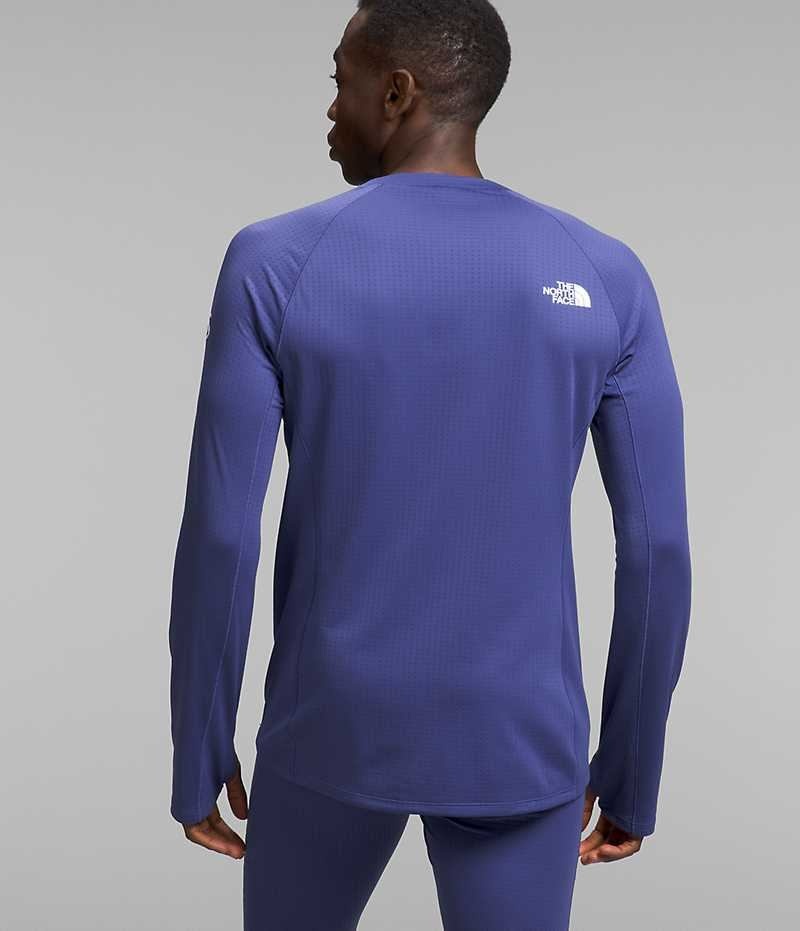 Sweatshirt The North Face Summit Series Pro 120 Crew Homme Bleu | FR YSVWN