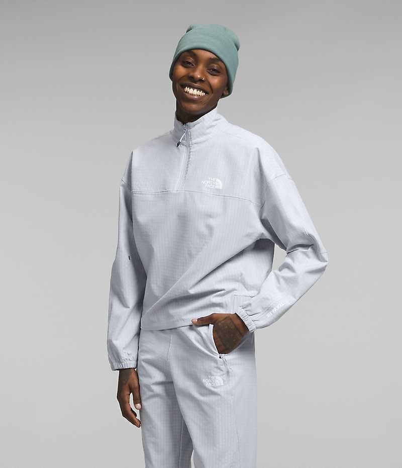 Sweatshirt The North Face Tekware™ Grid 1/4 Zip Femme Blanche | PARIS EUPCO