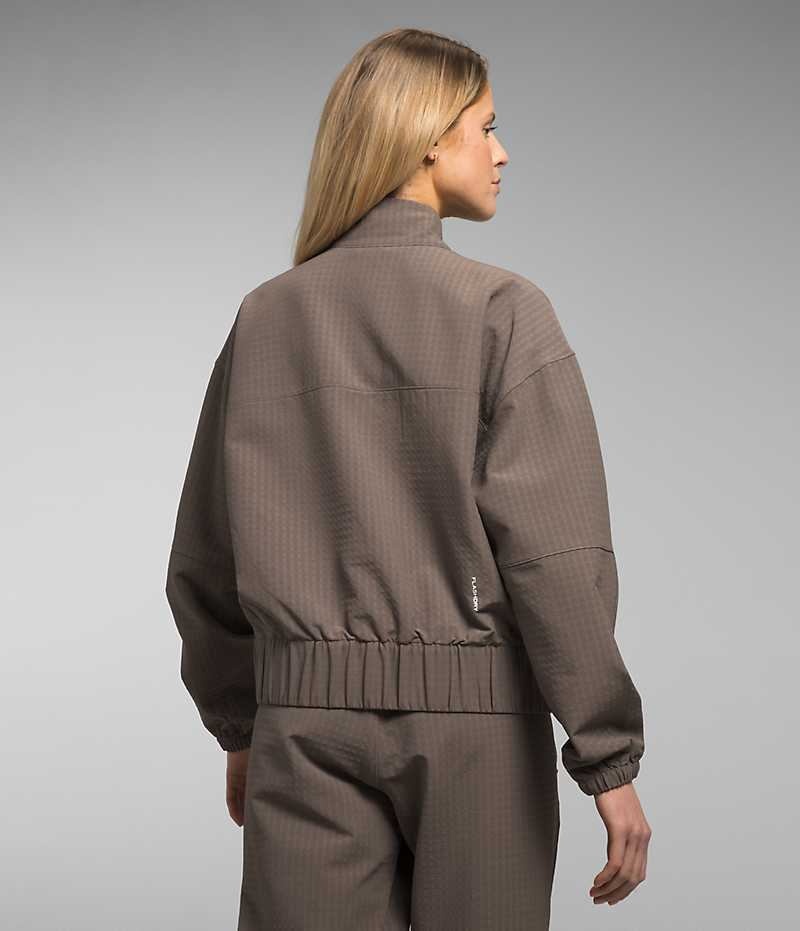 Sweatshirt The North Face Tekware™ Grid 1/4 Zip Femme Marron | PARIS FGJPU