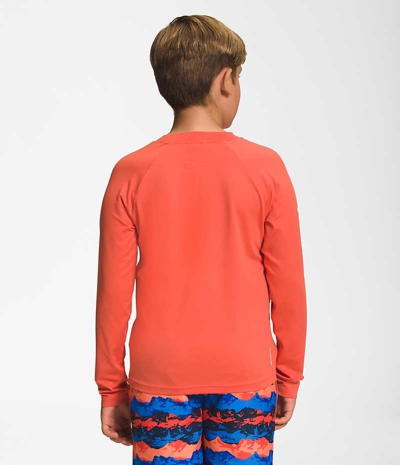 T-Shirt The North Face Amphibious Long Sleeve Sun Garcon Orange | FR WRCSB