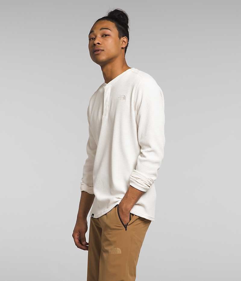 T-Shirt The North Face Canyon Fog Thermal Long Sleeve Henley Homme Blanche | FR NSMTI