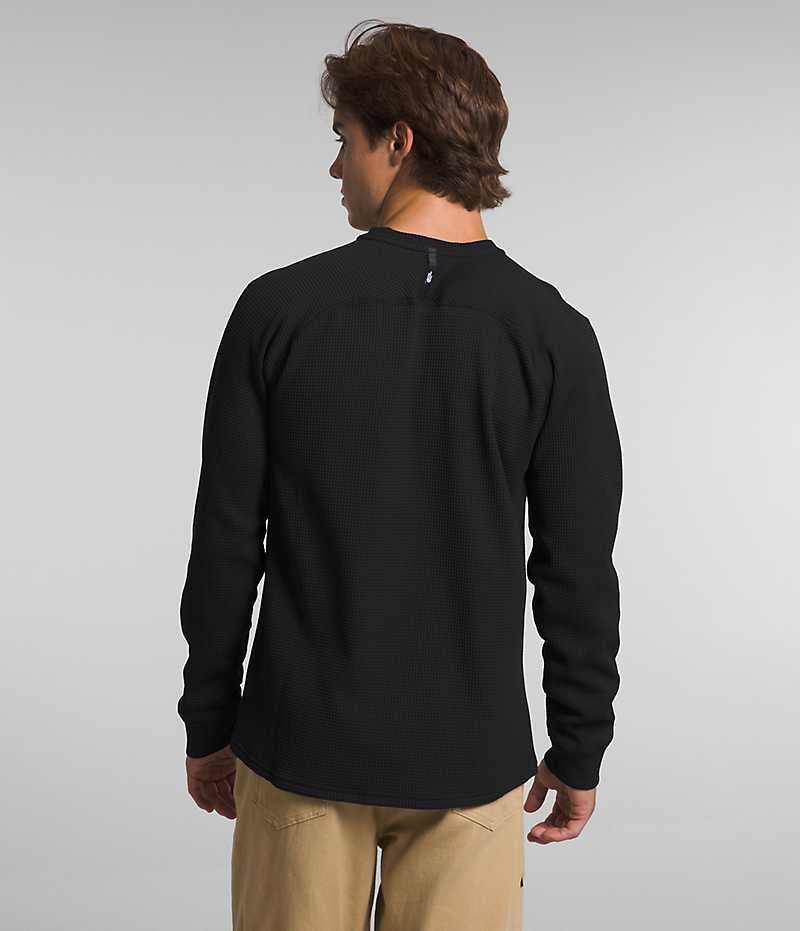 T-Shirt The North Face Canyon Fog Thermal Long Sleeve Henley Homme Noir | FRANCE OWVCH