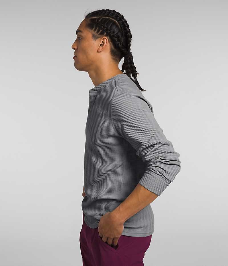T-Shirt The North Face Canyon Fog Thermal Long Sleeve Henley Homme Grise | PARIS ZOIWC