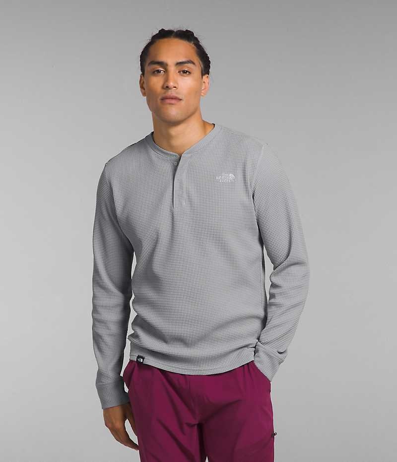 T-Shirt The North Face Canyon Fog Thermal Long Sleeve Henley Homme Grise | PARIS ZOIWC