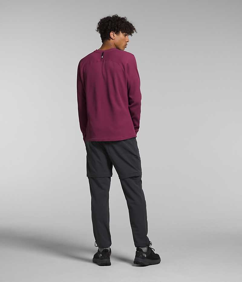 T-Shirt The North Face Canyon Fog Thermal Long Sleeve Henley Homme Fushia | FR EAQTS