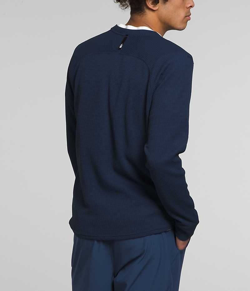 T-Shirt The North Face Canyon Fog Thermal Long Sleeve Henley Homme Bleu Marine | FRANCE ILXTJ