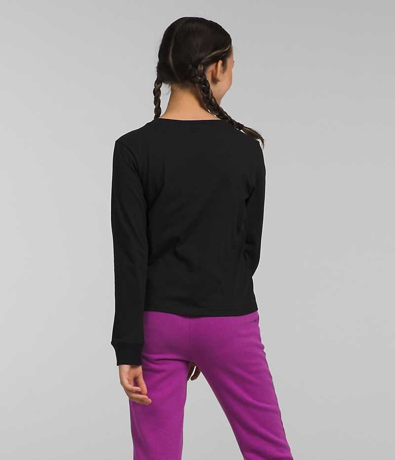 T-Shirt The North Face Long Sleeve Graphique Fille Noir | FR TCYRO