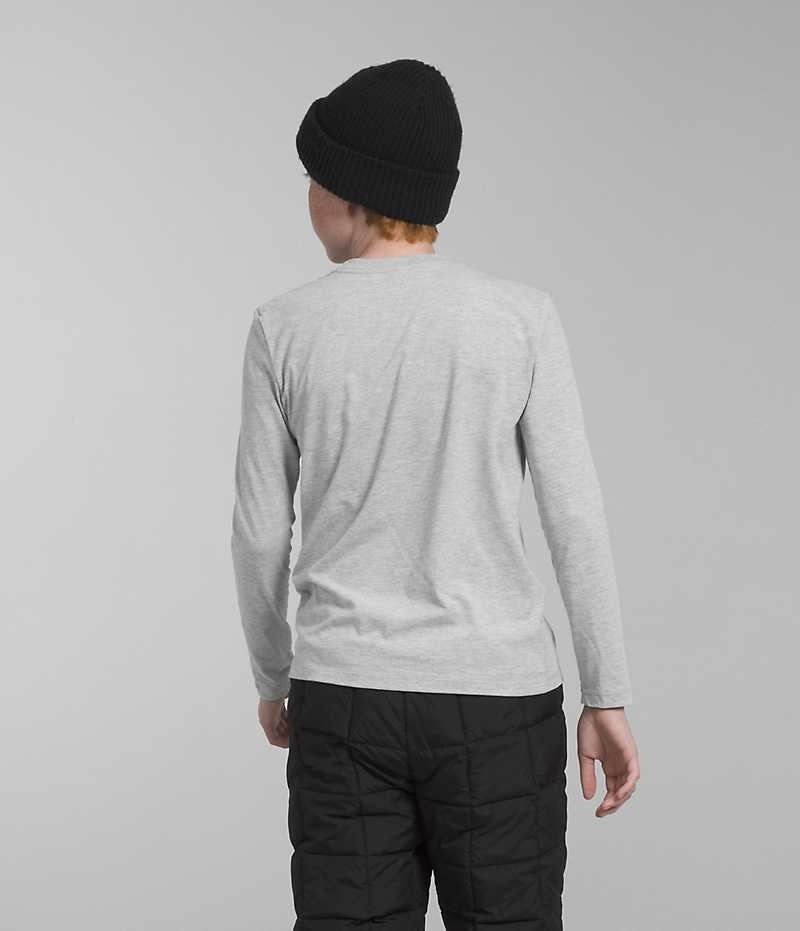 T-Shirt The North Face Long Sleeve Graphique Garcon Grise Clair | PARIS NEITL