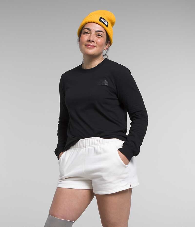T-Shirt The North Face Long Sleeve Sleeve Hit Graphique Femme Noir | FRANCE EUGZT