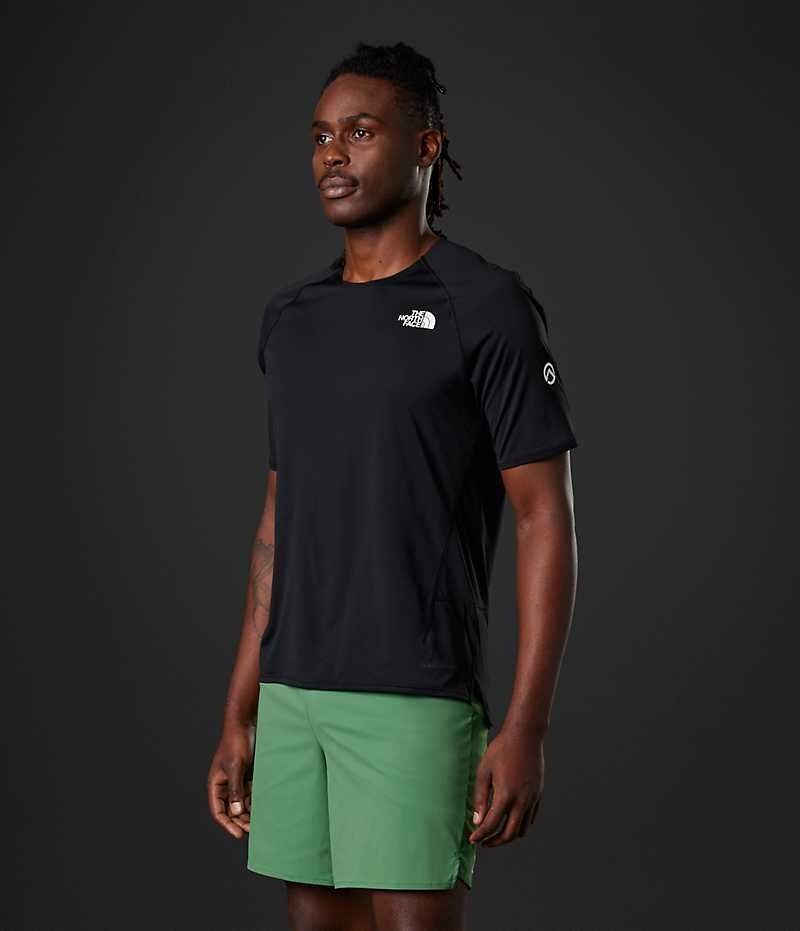 T-Shirt The North Face Summit Series High Trail Run Corta Sleeve Homme Noir | FRANCE XNISU