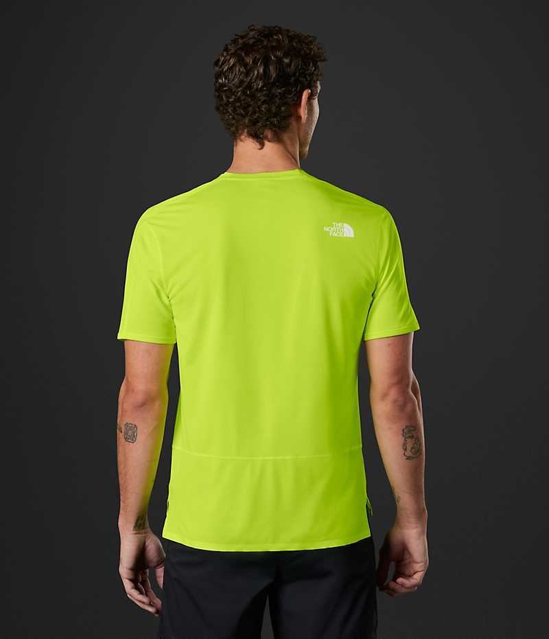 T-Shirt The North Face Summit Series High Trail Run Corta Sleeve Homme Vert | PARIS FZDUX