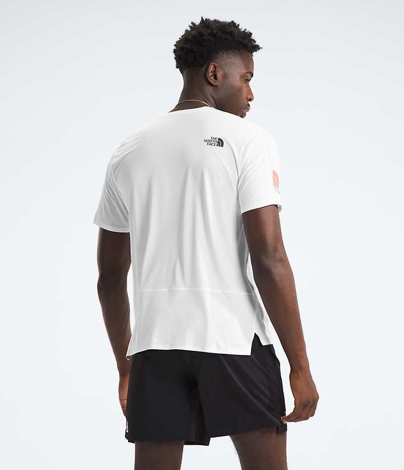 T-Shirt The North Face Summit Series High Trail Run Corta Sleeve Homme Blanche | FR ZHONQ