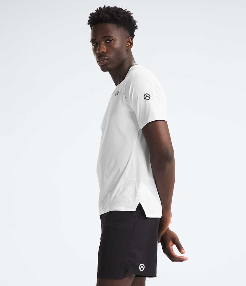 T-Shirt The North Face Summit Series High Trail Run Corta Sleeve Homme Blanche | FR ZHONQ