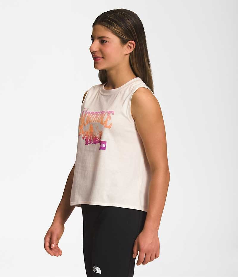 T-Shirt The North Face Tie-Back Tans Fille Blanche | PARIS SATFU