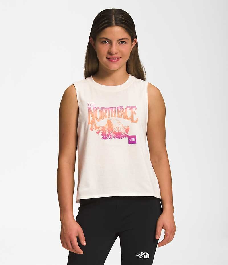 T-Shirt The North Face Tie-Back Tans Fille Blanche | PARIS SATFU