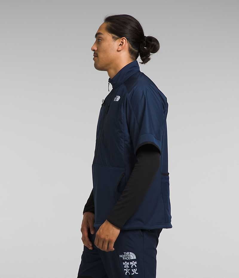 T-Shirt The North Face Trailwear D'hiver Warm Overshirt Homme Bleu Marine | FR YLMJD