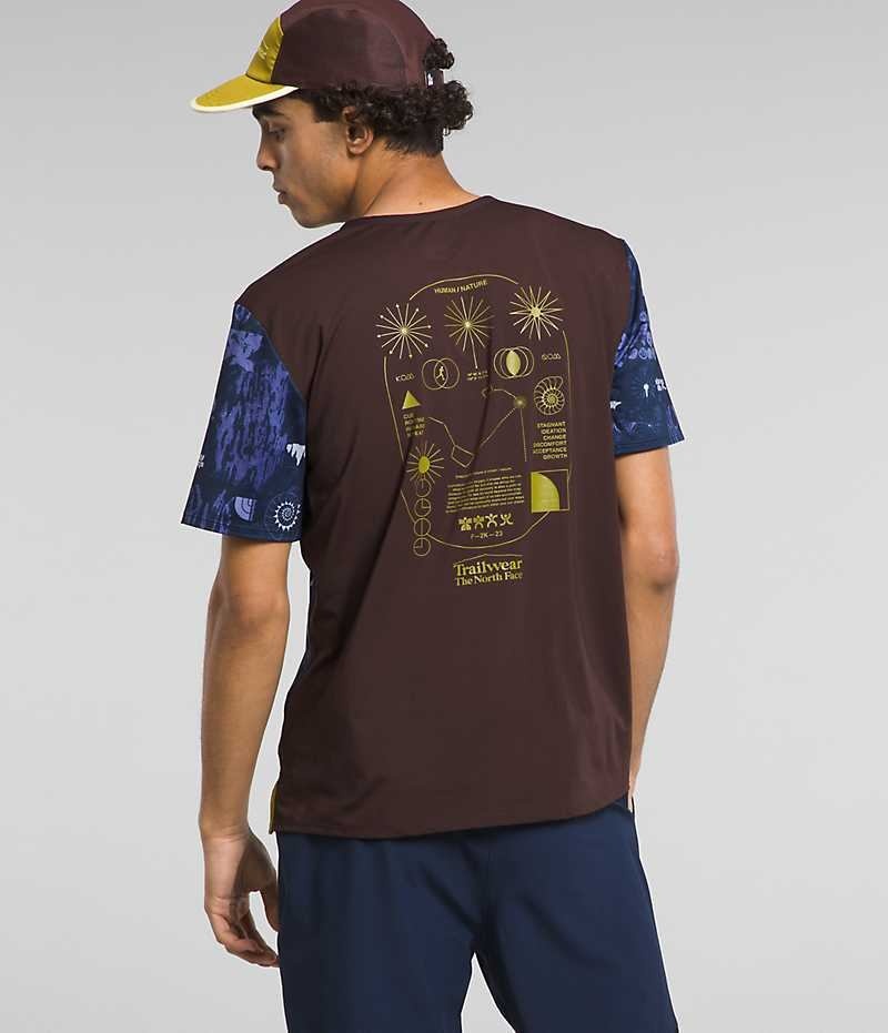 T-Shirt The North Face Trailwear Lost Coast Corta Sleeve Homme Bleu Marine | FRANCE BXKCZ