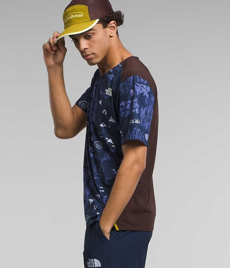 T-Shirt The North Face Trailwear Lost Coast Corta Sleeve Homme Bleu Marine | FRANCE BXKCZ
