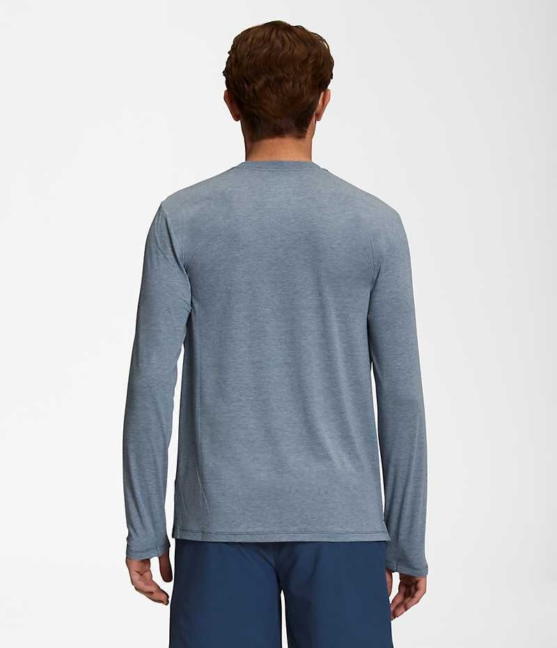 T-Shirt The North Face Wander Long Sleeve Homme Bleu | FRANCE QDUEV
