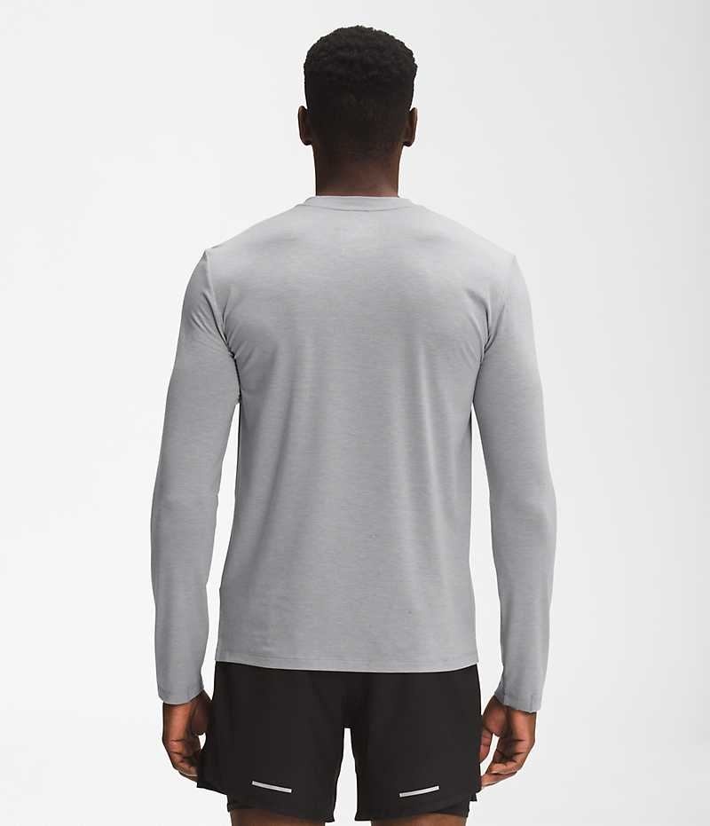 T-Shirt The North Face Wander Long Sleeve Homme Grise | PARIS TSFCB