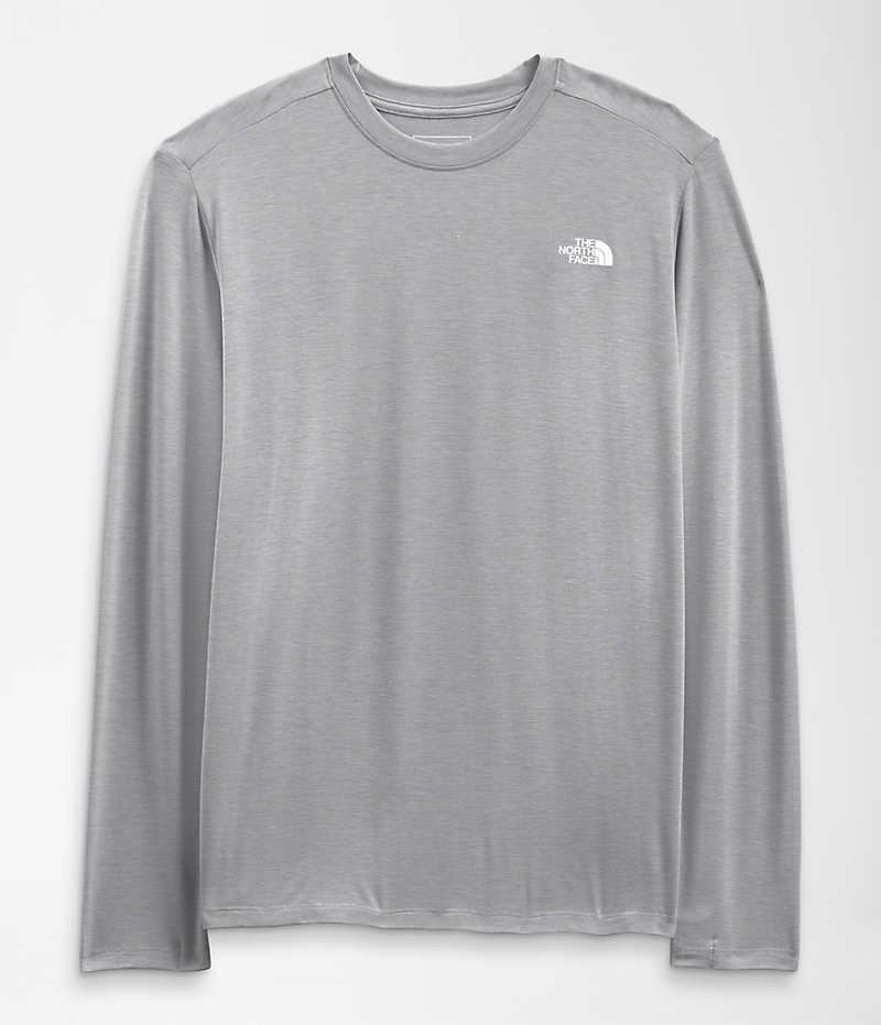 T-Shirt The North Face Wander Long Sleeve Homme Grise | PARIS TSFCB