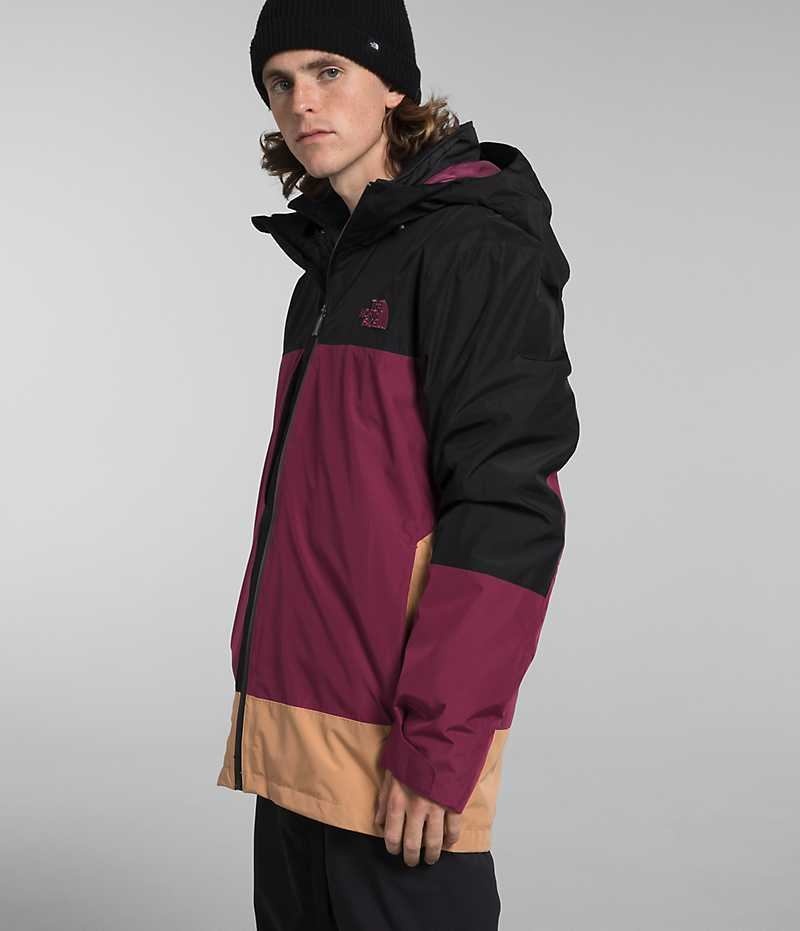 Veste À Capuche The North Face ThermoBall™ Eco Snow Triclimate® Homme Fushia Noir | PARIS LURDO