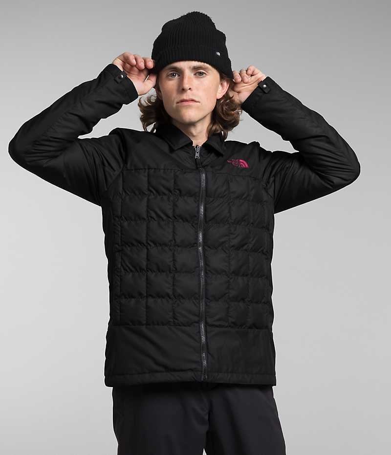 Veste À Capuche The North Face ThermoBall™ Eco Snow Triclimate® Homme Fushia Noir | PARIS LURDO