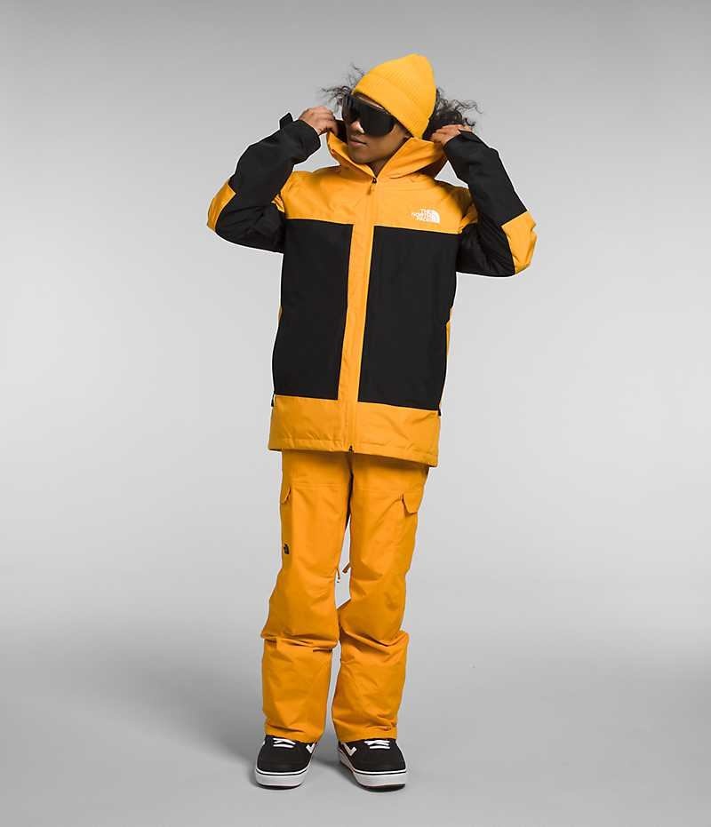 Veste À Capuche The North Face ThermoBall™ Eco Snow Triclimate® Homme Doré Noir | FR IXJPF