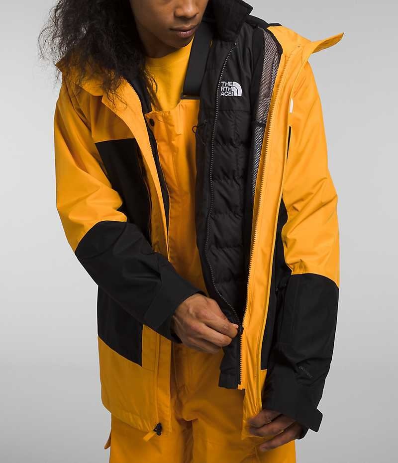Veste À Capuche The North Face ThermoBall™ Eco Snow Triclimate® Homme Doré Noir | FR IXJPF