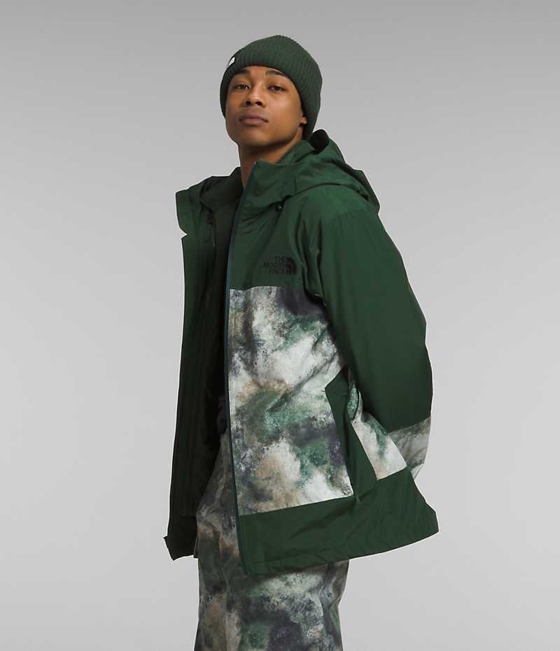 Veste À Capuche The North Face ThermoBall™ Eco Snow Triclimate® Homme Vert | PARIS BEPKA