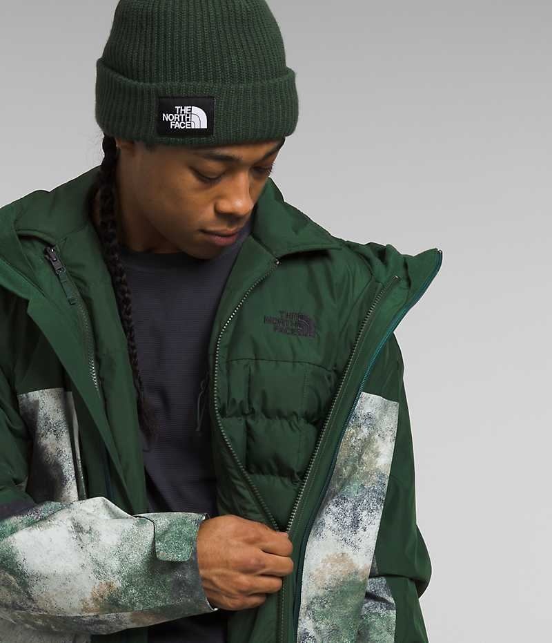 Veste À Capuche The North Face ThermoBall™ Eco Snow Triclimate® Homme Vert | PARIS BEPKA