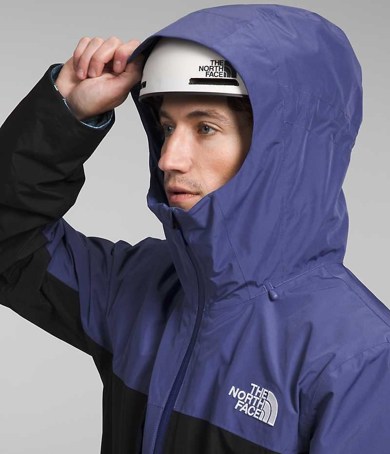 Veste À Capuche The North Face ThermoBall™ Eco Snow Triclimate® Homme Bleu Noir | FRANCE BURLV