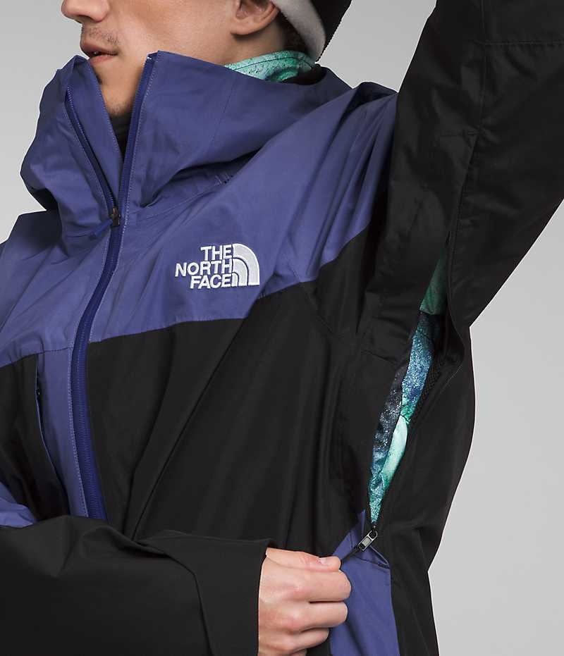 Veste À Capuche The North Face ThermoBall™ Eco Snow Triclimate® Homme Bleu Noir | FRANCE BURLV