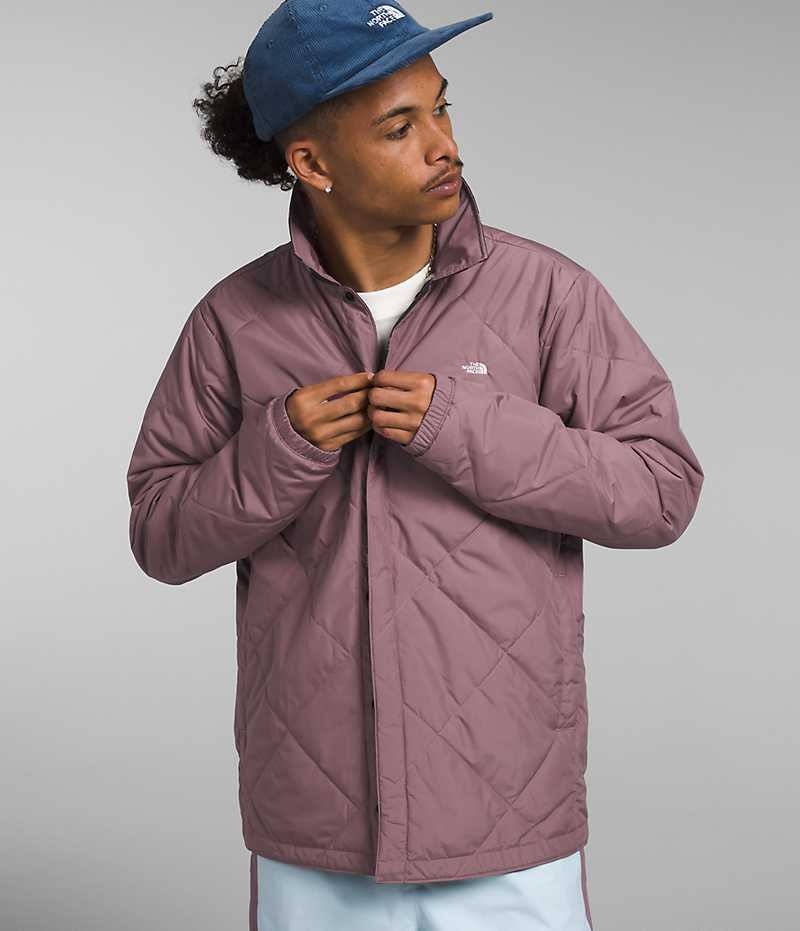 Vestes Isolées The North Face Afterburner Flannel Homme Fushia | FR UDXLZ