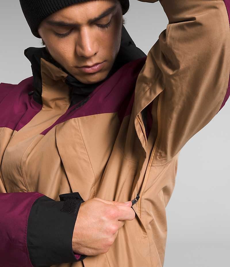 Vestes Isolées The North Face Clement Triclimate® Homme Beige Fushia | FRANCE LKING