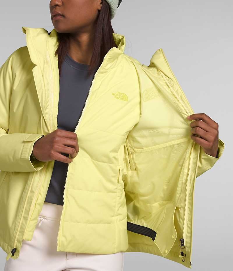 Vestes Isolées The North Face Clementine Triclimate® Femme Jaune | FRANCE XZQPJ